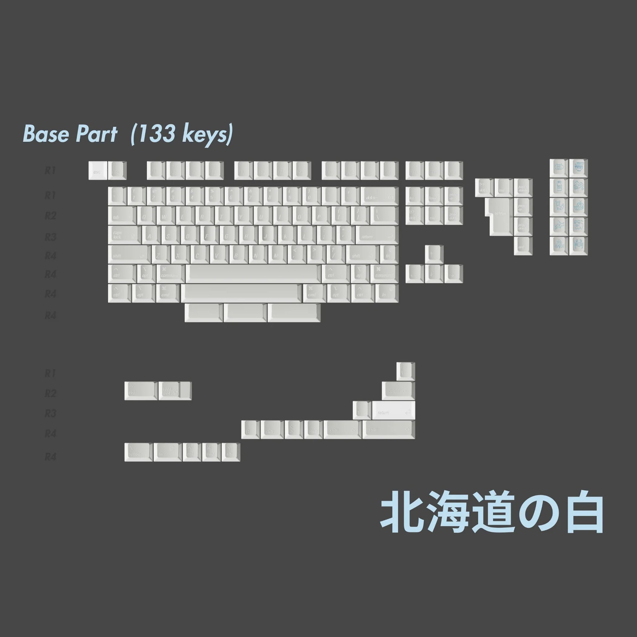 Lelelab Hokkaido White Keycap