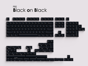 PBS Black on Black Keycaps