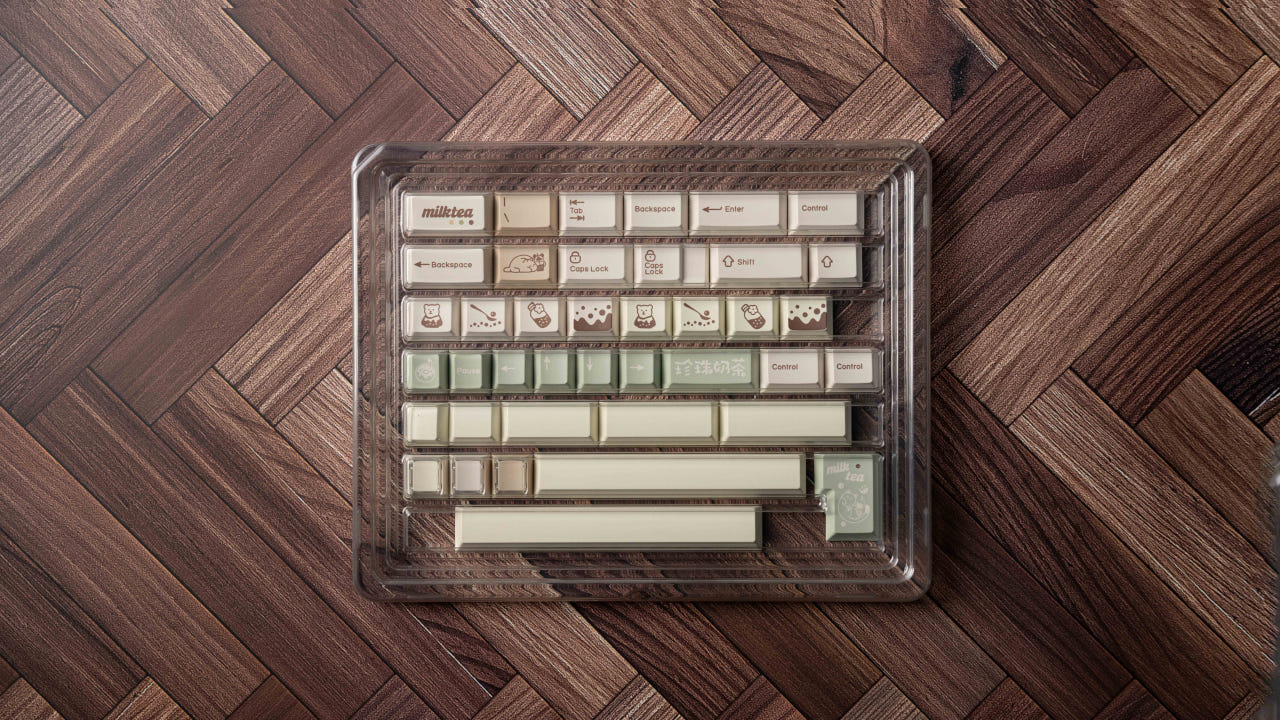 Qwertykeys Milk Tea Keycaps