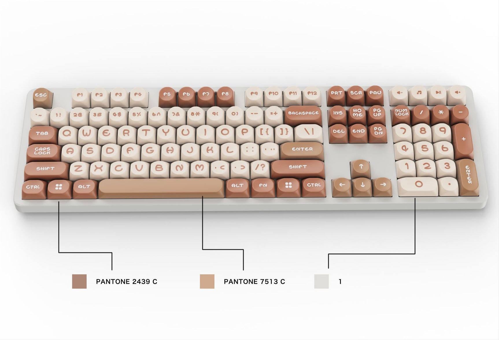 Contrast Color MOA Keycaps