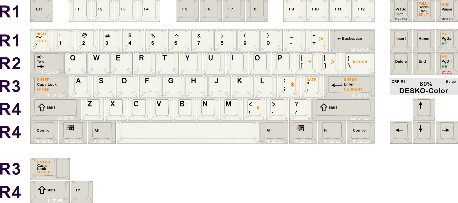 Hammerworks CRP R6 Keycap - Layout Kit