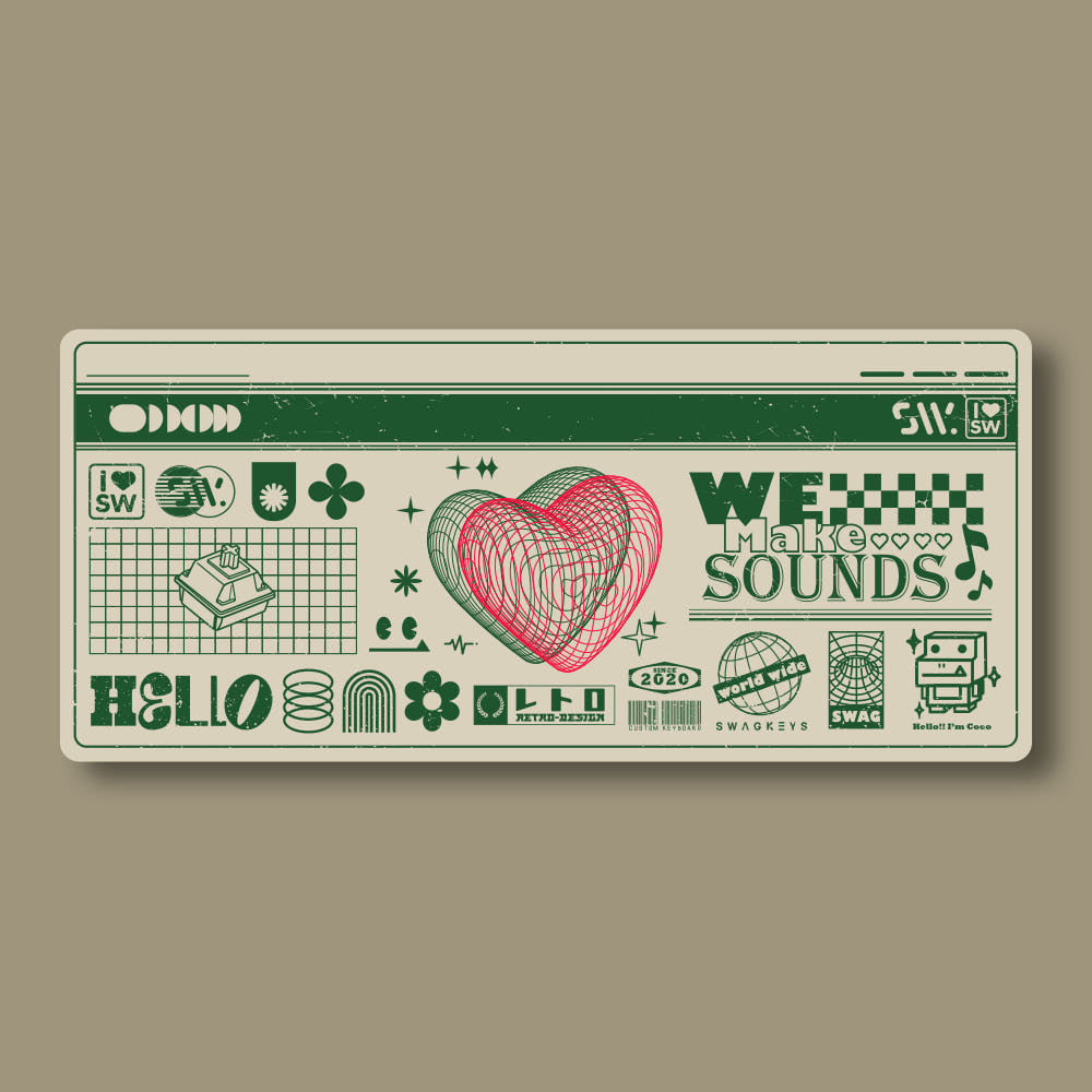 SW X Kyodiy Green Retro Deskmat