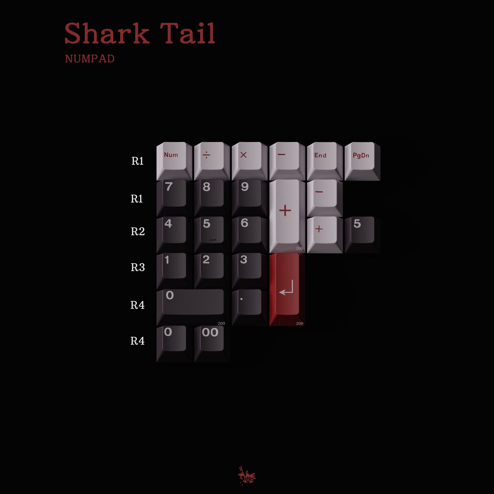 MW  Shark Tail Keycaps