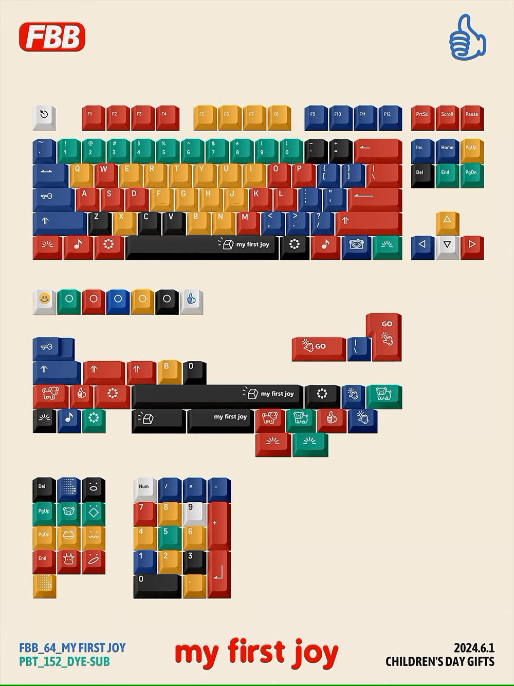 FBB My First Joy keycaps