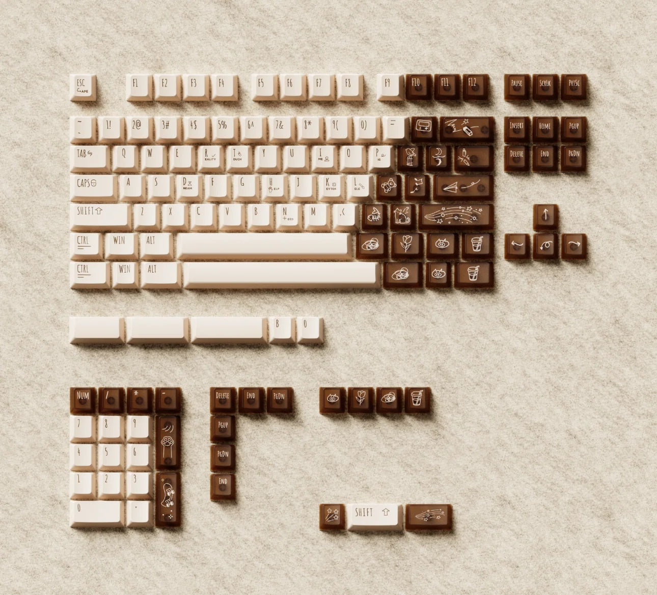 LeleLab x KeyTok Good Night,Cocoa Keycap