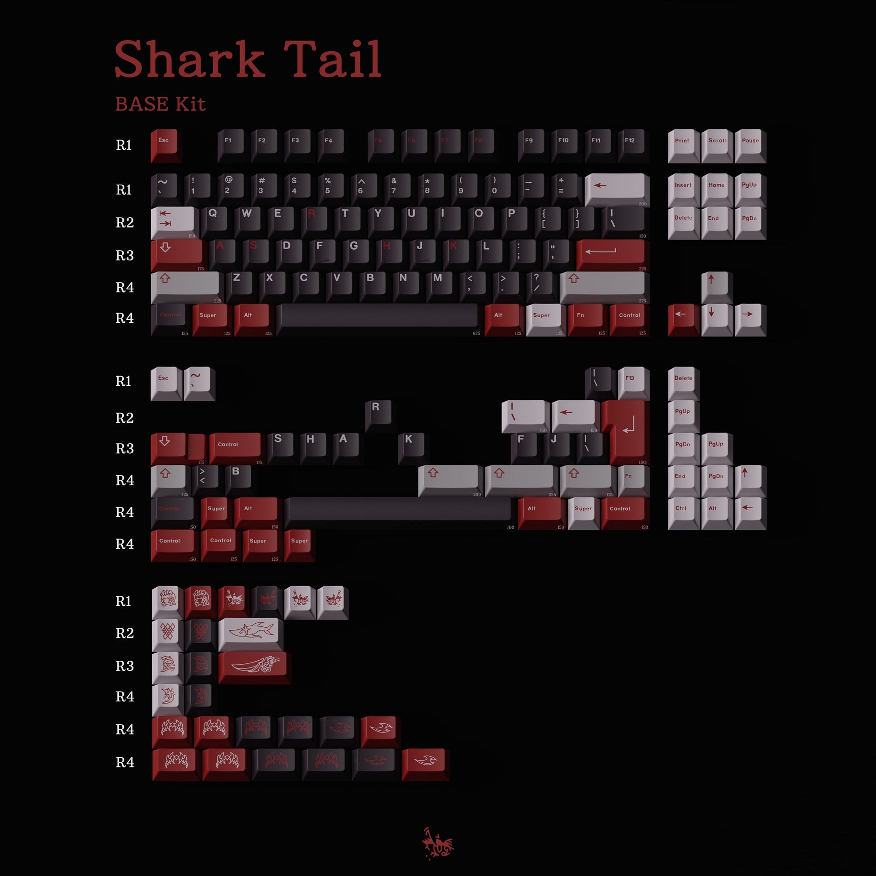 MW  Shark Tail Keycaps