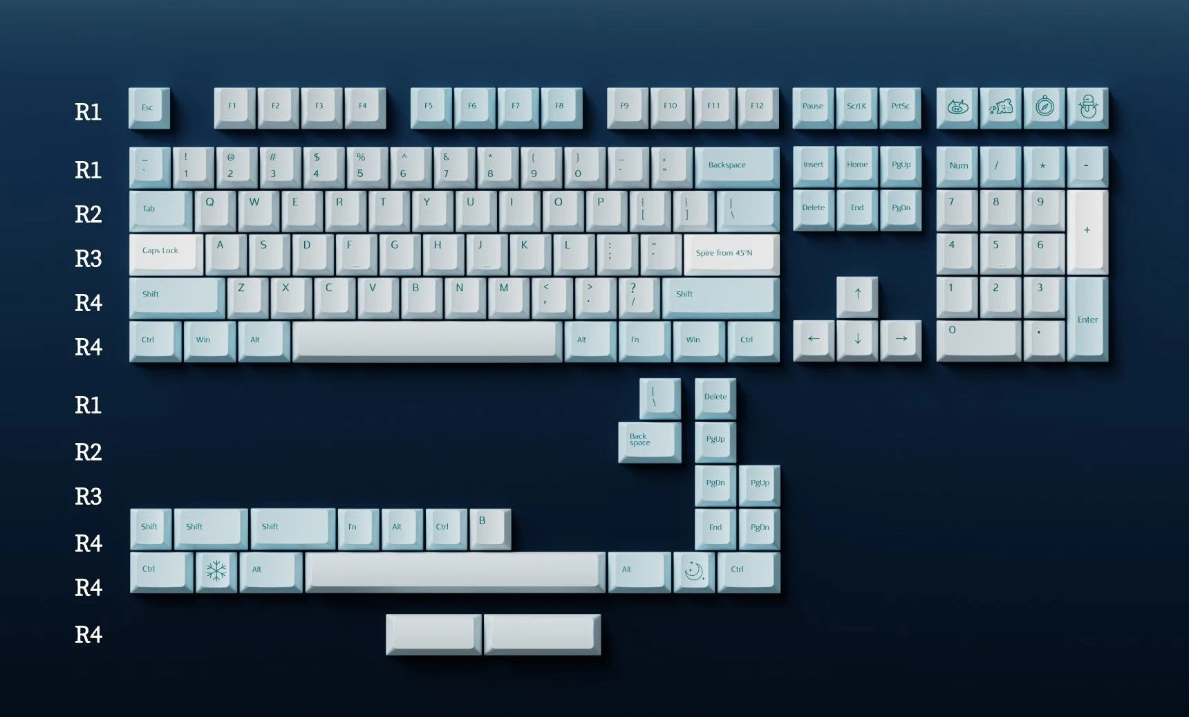 Lelelab X Cheese Snowspire Lake Keycap