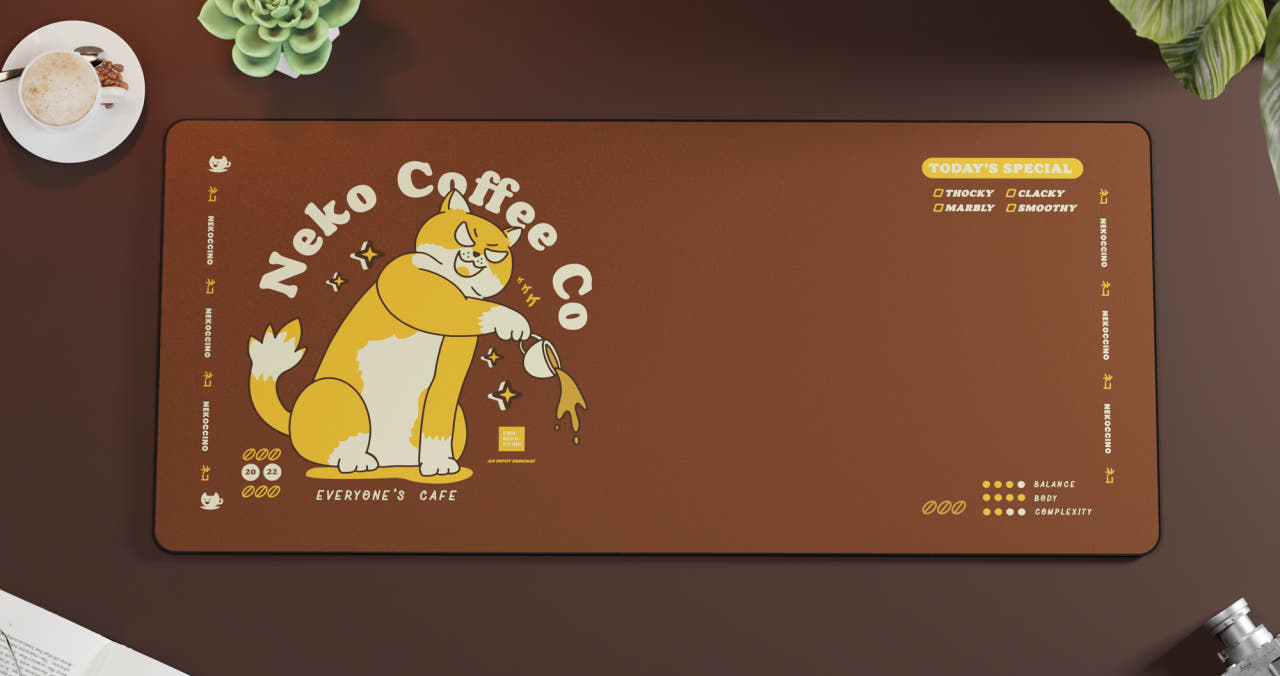 Captain Nekoccino Deskmat